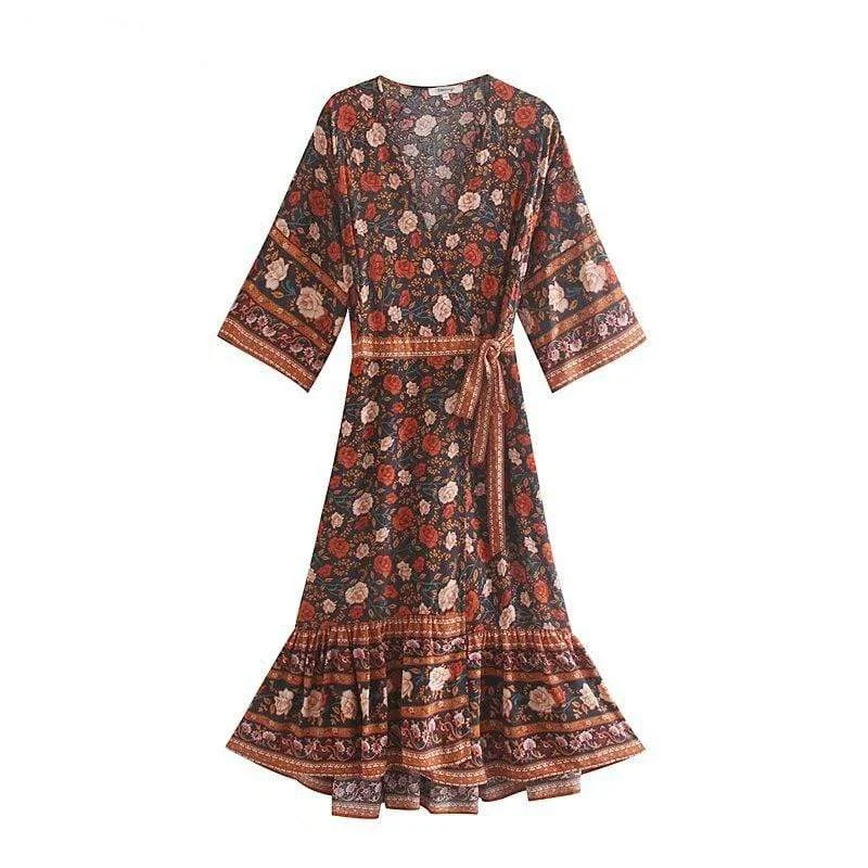 Special Savings Valeria Midi Dress in Brown
