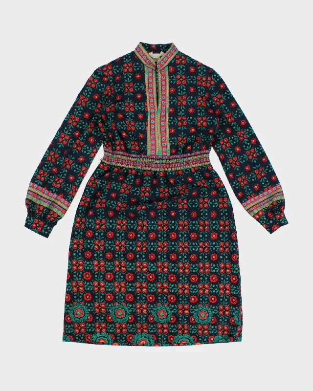 Unmissable Offer Vintage 70s Nancy Green Floral Dress - S