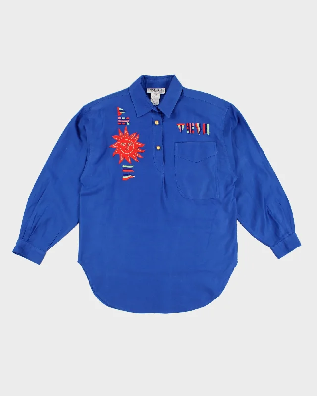 Steals and Deals Vintage Blue Cotton Shirt - M
