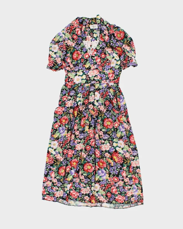 Early Bird Discount Vintage Fem Floral Dress - M