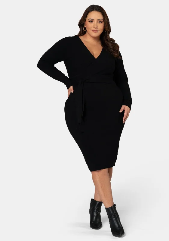 Super Bargain Viola Knit Midi Dress