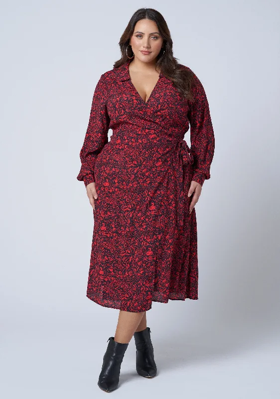 Final Clearance West End Midi Wrap Dress