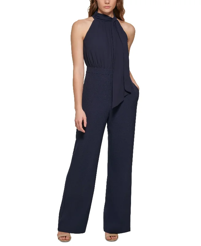 Epic Deals Women's Chiffon Bow Halter Jumpsuit