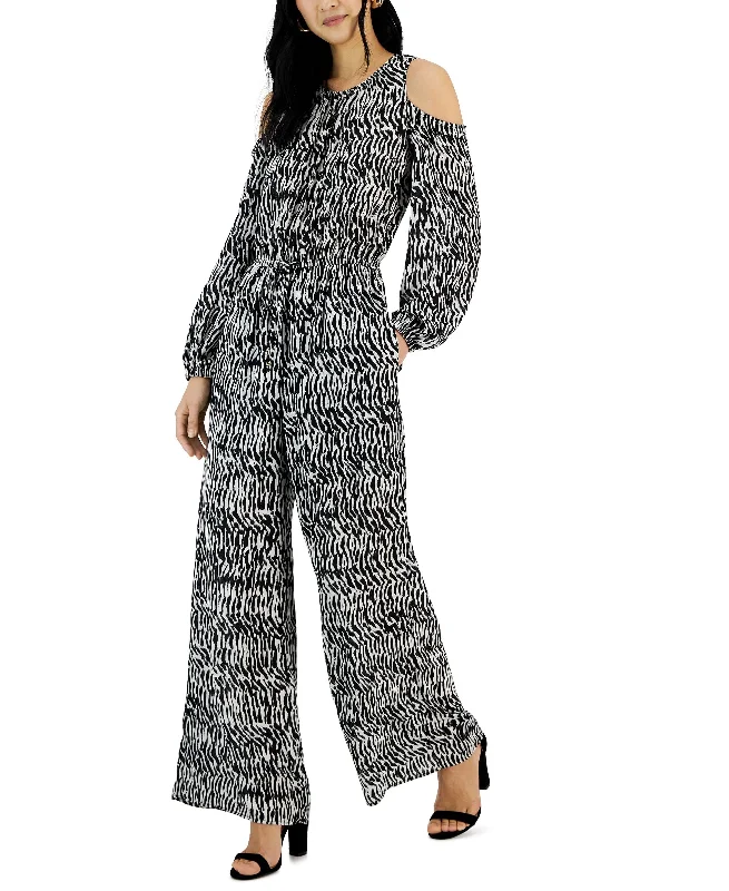 YEAR-End Clearance Women's Cold-Shoulder Wide-Leg Jumpsuit