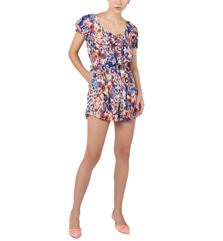 Exclusive Savings Women's Floral-Print Cotton Romper