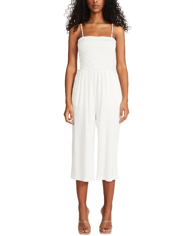 Low Prices Women's Natural Beauty Smocked Wide-Leg Jumpsuit