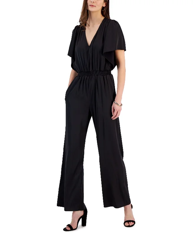 Final Markdown Women's V-Neck Flutter-Sleeve Jumpsuit