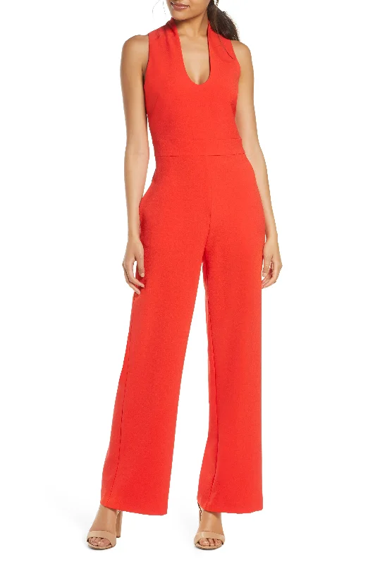 Sale Event Womens Vince Camuto U-Neck Sleeveless Kors Crepe Jumpsuit