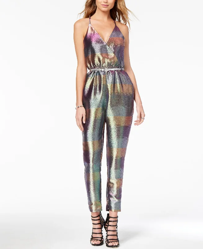 Special Savings XOXO Juniors Metallic Belted Jumpsuit303
