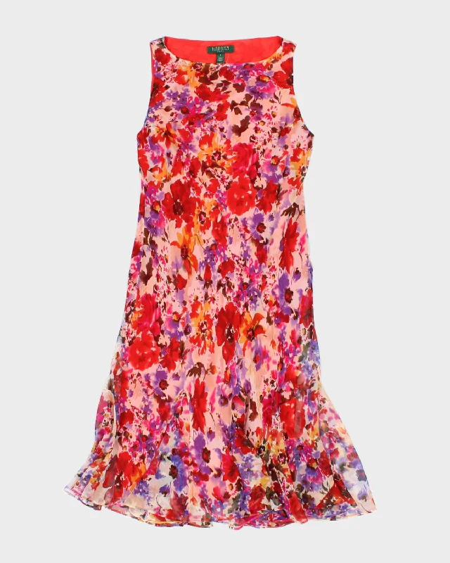 Special Discount Y2K 00s Ralph Lauren Floral Silk Dress - M