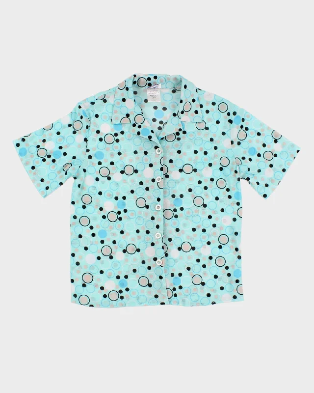 Exclusive Online Offer 00s Tabi Blue Spotty Mesh Blouse - S